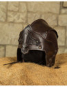 Brown Leather Medieval Helmet, Antonius Model