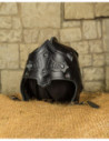 Antonius Black Leather Medieval Helmet