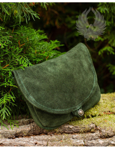 Medieval Suede Belt Bag, Green