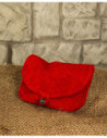Medieval Suede Belt Bag, Red