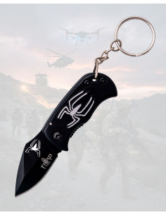 Third Laser-Cut Spider Silhouette Keychain Knife