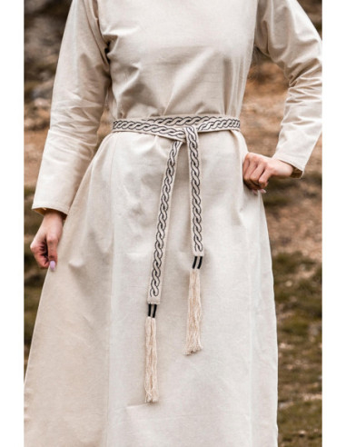 Unisex Belt Model Vigga, Natural Color with Embroidery