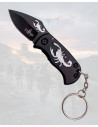 Third Keychain Knife with Laser-Cut Scorpion Silhouette
