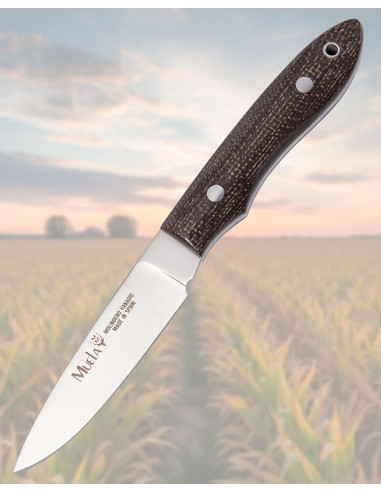 Muela Full Tang Knife with Micarta and Brown Jute Handle, with Sheath
