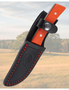 Full-tang knife Muela with orange micarta handles 2