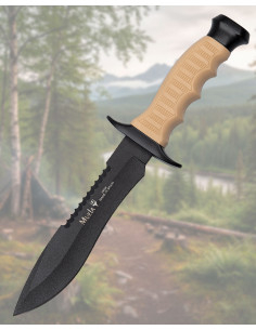 Nitro-42 Steel Knife, Black Zamak Handle 160 mm.