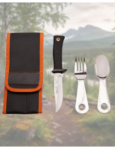 Muela Stainless Steel Camping Cutlery Set with Cordura Case