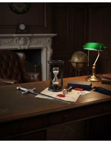 Masonic Pack 'Between the Compass and the Sand' with Sand Timer, Letter Opener, and Wax Seal