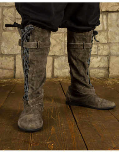 Medieval Laced Boots Model Taras, Olive Green