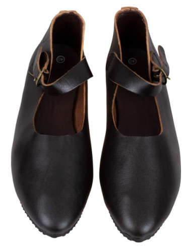 Leather Moccasins model Jadwiga, brown