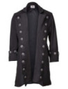 Pirate Coat in Wool Model Captain Chad Buccaneer, Black