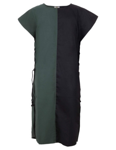 Medieval Cotton Tabard Model Gilbert, Green-Black