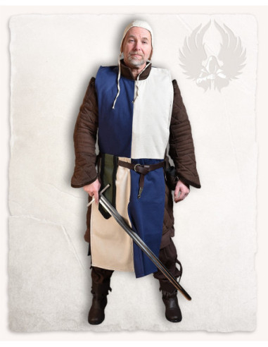 Medieval Square Tabard Model Anton, Blue-White