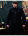 Black Wool Medieval Waistcoat, Tilly Model