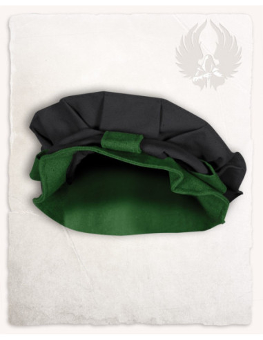 Rupert Model Cotton Medieval Beret, Black-Green