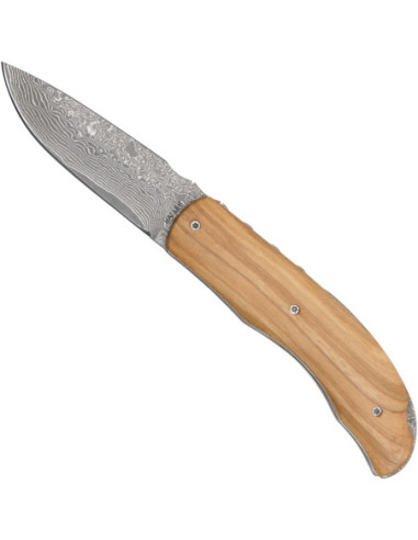 Pocket Knife Damascus Steel 71 Layers and Ebony