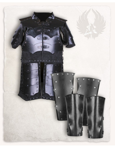 Rasmus Medieval Armor in Black Leather