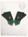 Hektor Medieval Shoulder Pads in Leather, Green