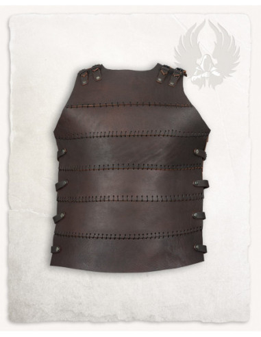 Erend Model Medieval Cuirass in Leather, Brown