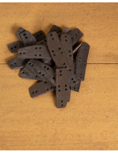 Pack of 25 Leather Plates for Lamellar Armor, Black