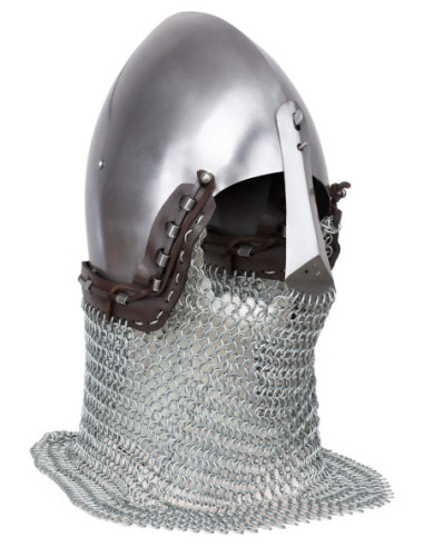 Medieval Steel Bascinet Model Alwin, Polished Finish