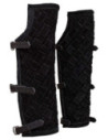 Sigurd Viking Leather Shin Guards, Black
