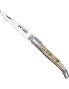 French Laguiole Knife with Ram Horn, 10 cm Blade.