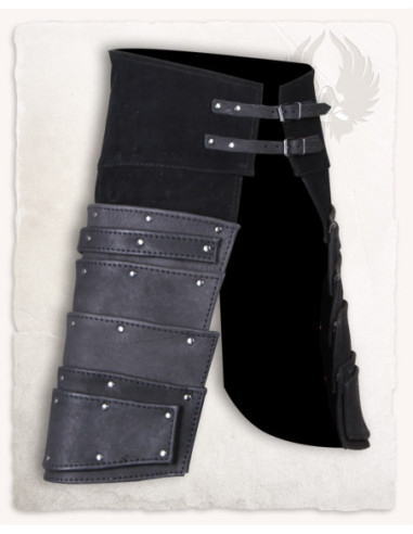 Albercht Model Side Pouch Belt, Black Leather