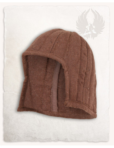 Arthur Model Padded Medieval Coif, Brown