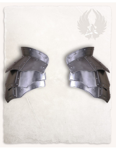 Medieval Steel Pauldrons Model Vladimir, Polished Finish