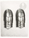 Lambert Medieval Pauldrons, Polished Steel