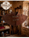 Medieval Suede Leather Cloak for LARP, Brown
