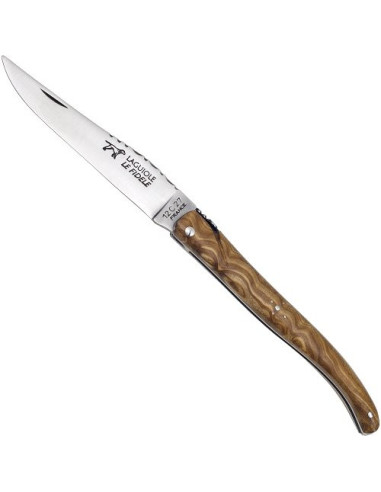 Forged Laguiole Knife with Natural Olive Wood Handle