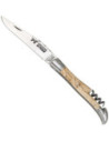 Classic Beech Wood Laguiole Knife with Corkscrew