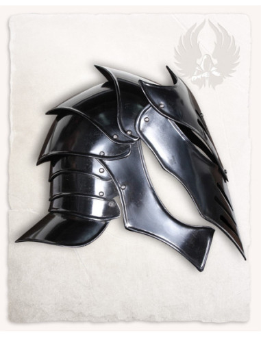 Reginald Model Fancy Helmet, Blackened Steel