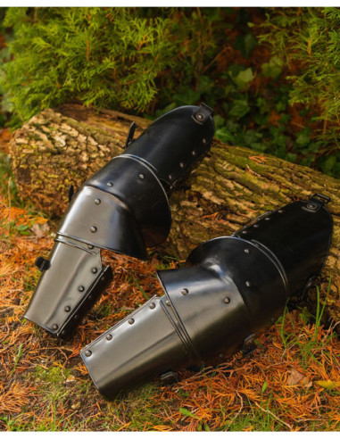 Markward Model Medieval Arm Protectors, Polished Steel