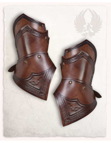 Brown Leather Medieval Gloves, Sulla Model