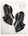 Sulla Model Black Leather Medieval Gloves