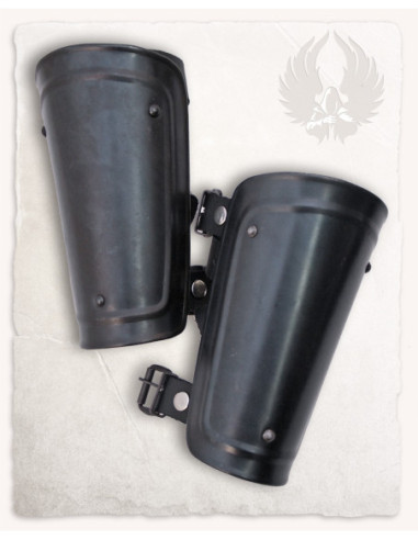 Adam Blackened Steel Armguards