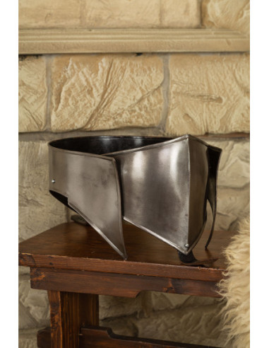 Polished Steel Medieval Gorget, Model Vigor