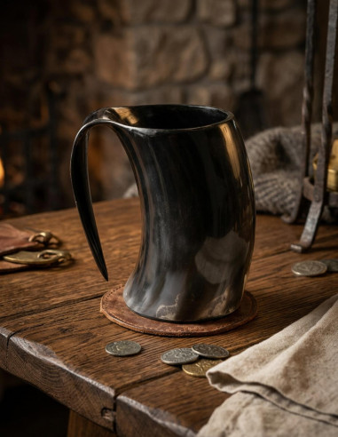 Viking beer mug on horn