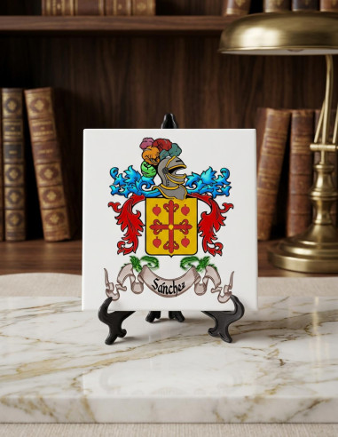 Heraldic Coat of Arms Tile 1 Surname