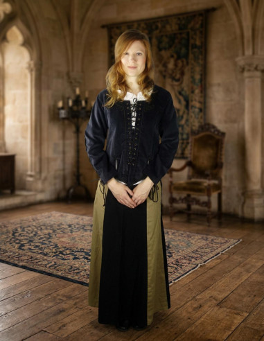 Medieval velvet laced bodice