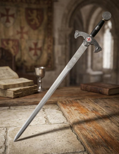 Rustic Templar sword, decorated