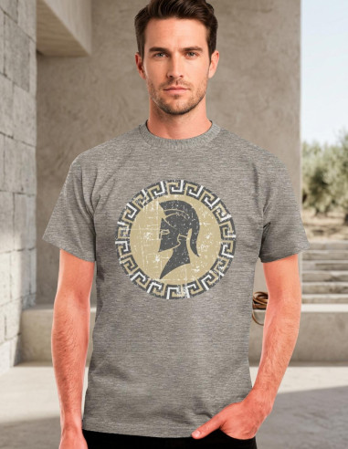 Gray Spartan T-shirt, short sleeve