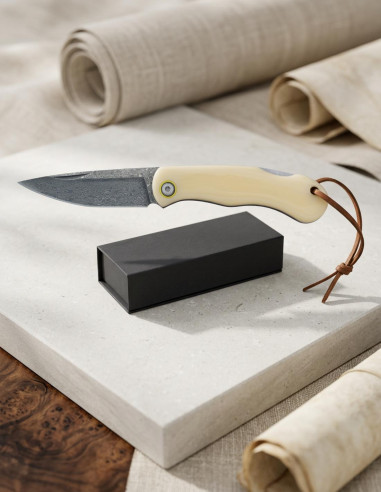 Albainox Damascus Folding Knife 73 layers Back Lock