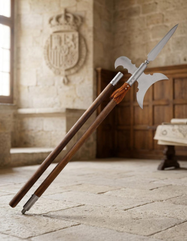 Halberd of the Spanish Royal Guard in rustic finish