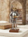 Don Quixote miniature with spear and book, 42 cms.