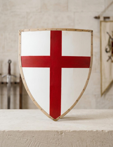 Functional Templar shield, edged