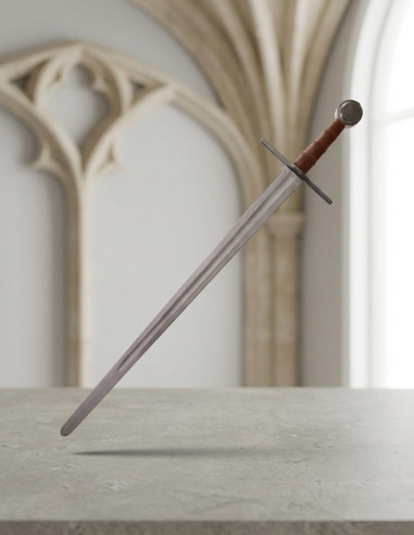 Functional Gothic sword one hand, round knob